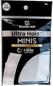 Ultra Hold Mini Tabs - Durable Double Sided Hair Wig Tape - Long Lasting Water & Heat Resistant - 72 Tabs per Pack