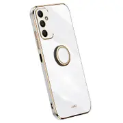 XINLI For Samsung Galaxy A05s 4G Case Electroplated TPU Anti-drop Kickstand Phone Cover