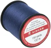 Singer All-Purpose Polyester Thread 150yd-Navy