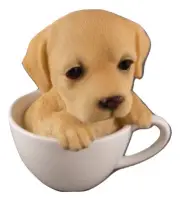 Money Box Statue Ornament Figurine Home Decor - Labrador in a Teacup