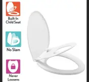 Little2Big Toilet Seat with Built-In Potty Training Seat, Slow Close, Easy to...