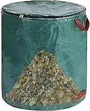 Reusable Yard Waste Bags with Lid - 32/72/82 Gallon PP Garden Leaf Bags - -Handle System, Foldable Design - for Lawn Cleanup, Camping, and Home Storage