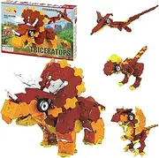 LaQ Dinosaur World TRICERATOPS & PTERANODON - 7 Models, 300 Pieces | STEM Construction Building Set | Made in Japan | Educational Sensory Toy for Ages 7, 8, 9, 10 Year Old Boys & Girls Kids | Adult Model Building kit