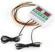 Digital Temperature Controller Dual Probe Intelligent Digital Temperature Controller Dual Display Electric Microcomputer Thermostat Thermal Waterproof Probe(12V)