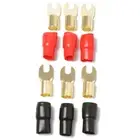 3 Pairs Connectors Adapters Copper Gold Plated 0 Spade Terminal Crimp7320