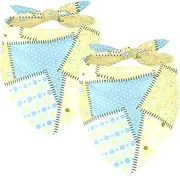 2 Pack Owner and Dog Bandana Set, Pet's Mom/Dad Bandana or Scarf Set, Family Matching Bandanas, Patchwork Piecine Quilting Stripe Polka Dot Floral