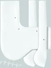 PROFLO PFSCPT2S White P-Trap & Set Of Soft Supply Covers