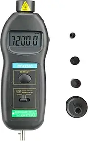 Aswalling 1 PCS DT2236C Speed Detector Meter Tachometer Plastic LED Digital Optical Contact Tachometer Detector Meter