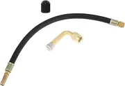 X AUTOHAUX 1Set 90 Degree Copper Tire Valve Extension with Flexible Plastic 300mm Tire Valve Stem Extension for Car Motorcycle RV Truck Bike