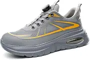 [Generic] Safety Trainers Men Steel Toe Cap Non-Slip Work Shoes with Air Cushion Lightweight Industrial Sneakers