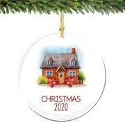 Christmas 2022 Cottage House Porcelain Ornament Home D�cor Christmas Decoration