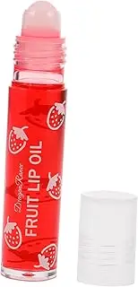 [Baluue] Fruity Lip Gloss Hydrating Lip Oil with Rollerball Design Transparent Formula Enriched with Fruit Avocado Extracts for All Ages Strawberry Flavor