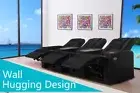 3 Seater Home Theatre Recliner Leather Lounge Media Room Cinema Seating Chairs