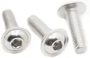 5/10/20pcs M2 M2.5 M3 M4 M5 M6 M8 ISO7380.2 304 A2 Stainless Steel Hex Hexagon Socket Round Button Head with Washer Collar Bolt Screw(16mm,M3 20pcs)