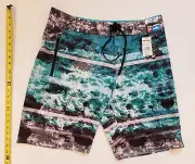 PELAGIC HIGH PERFORMANCE OFFSHORE ARGONAUT BOARDSHORTS CCB-CORAL CAMO BLUE SZ 36
