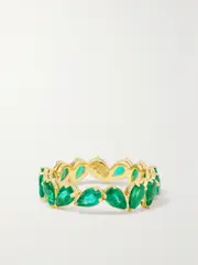 [Octavia Elizabeth] Octavia Elizabeth - + Net Sustain Nesting Gem 18-karat Recycled Gold Emerald Ring - 7 7 Gold