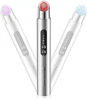 REDLOOK Depuffing Wand - Multi-Mode Cold & Heat Eye with Massager,At Home Face Roller Tool, Beauty Wand for Puffiness Reduction, Dark Circles, and Let The Skin Be Full of Radiance - Silver