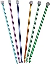 6Piece 5 Size Extra Tunisian Long Crochet Hooks 6.5mm - 11.0 Mm, Aluminum Afghan 13.78 Inches Long Crochet Needles Metal Crochet Hook Set