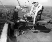 George Bass In Nova Scotia 1940 Old Fishing Photo