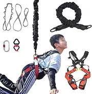 PRIOR FITNESS Kids Bungee Fitness Set for Yoga Bungee Rope Resistance Air Dance Rope Workout Fitness Home Gym Professional Training Equipment