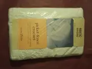 Martha Stewart Picket Fence Crochet 2 Standard Pillow Case