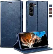 [GoshukunTech] Wallet Case for Galaxy S23 Plus,for Samsung Galaxy S23 Plus 5G Leather Flip Case with RFID Blocking Card Holders Stand Feature Cash Pocket Magnetic Cover[Navy Blue]