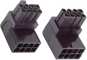 ChenYang 2 Pack ATX 8Pin 90 Degree Angled GPU Graphics Card Power Connector Adapter