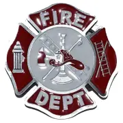 FIRE DEPARTMENT LOGO FIRE FIGHTER - Cast Belt Buckle