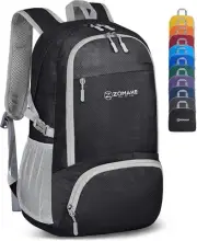 ZOMAKE Foldable Backpack - Lightweight Folding Packs 30L, Packable Hiking Daypac