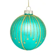 Bloomingdale's Glass Green Beaded Ball Ornament - Exclusive