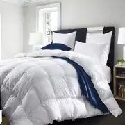 Royal Comfort Goose Deluxe 50/50 Feather & Down Quilt Bed Cover 500GSM White