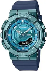 [Casio] G SHOCK MID SIZE DUO SLIM DESIGN, S/W, ALARM,100M WR, BLUE CASE, NAVY RESIN BAND