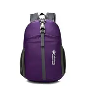 Women Men Casual Light Folding Shoulder Bag Backpack Sports Bag Travel Bag PURPLE COLOR