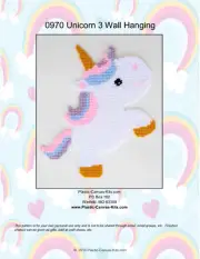 Unicorn 3 Wall Hanging-Plastic Canvas Pattern or Kit
