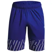 Under Armour Baseline Speed Shorts Mens Size M Royal Blue / White Loose Fit 10"
