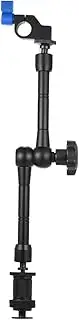 Adjustable A culating Friction Arm with 15mm Rod Clamp Mount for Field Light Flash Microphone Camera Cage Rig Multicolor395 One Size
