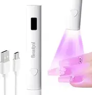BEAUTPAL Handheld UV Light for Nails Cordless Mini Nail Dryer Flexible Gooseneck LED Light with LCD Screen Rechargeable USB Gel X Lamp Fast Curing for Home DIY Manicure
