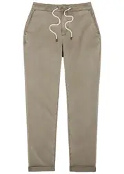 Paige Fraser Brushed Twill Trousers - Beige - W38 W38