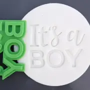 It's A Boy Fondant Stamp Embosser LARGE 8 cm Cookie Cutter Cake Decoration