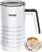 Electric Milk Frother, Milk Foam Maker, Milk Steamer, 4-In-1 Milk Frothers, Milk Warmer, Up to 350mL, 304 Stainless Steel, Non-Stick Coat, Scratch, Magnetic Suspension Stir, Lower Sound, Easy to Wash.