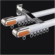 Heavy Duty Curtain Track, Ceiling Curtain Track Set, Aluminum Alloy Curtain Rails, for Window Shower Bedroom Hospital Room Divider (Color : A1-Side, Size :
