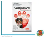 Simparica for Xtra Large dogs 40-60 kg 6 pack Flea, Tick and Mite treatment