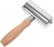 Angoily Leather Roller Tool with Wooden Handle Durable Laminating Roller for Leather Crafting Edge Creaser Smoother for DIY Projects Essential Tool