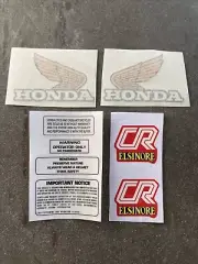 Honda CR125 ELSINORE 1980 Full Decal Set / Sticker Kit / Graphics Kit