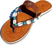 [Seestern Sportswear] Seestern FBA_2322 Women's Leather Toe Separator Toe Post Sandals in Size 36-44