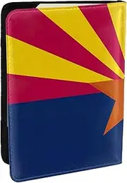 [JEJEA] Arizona State Flag Print Travel Organizer Credit Cards Case Passport BookPassport Holder Cover Wallet forTraveling,, Black, One Size