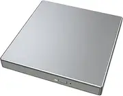 External DVD Drive, Easy Installation CD-RW USB 2.0 Silent CD Burner Optical Drive for Desktop Laptop, Silver