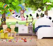 3D Panda Monkey ZHUA4476 Wallpaper Wall Murals Removable Self-adhesive Ann 24