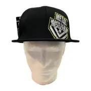 Metal Mulisha Crumble Flexfit Logo Yellow M/M Hat Cap Black Men's S/M NWT