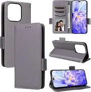 Compatible with Asus Zenfone 10 5G Cover,Compatible with Asus Zenfone 10z 【PU Leather+Shell】 Card Holder Flip Stand Magnetic Closure Grey